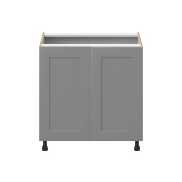 Willow Painted Slate Gray  Shaker Assembled Sink Base Cabinet with Full High Door (33 in. W X 34.5 in. H X 24 in. D)