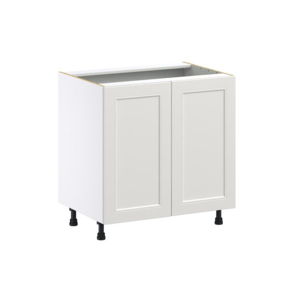 Wisteria Painted Light Gray Recessed Assembled Sink Base Cabinet with Full High Door (33 in. W X 34.5 in. H X 24 in. D)