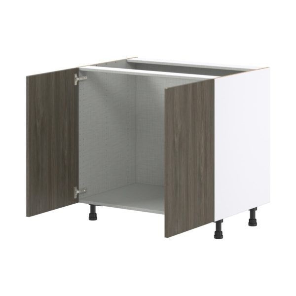 Cordyline Textured Slab Walnut Assembled Sink Base Cabinet with 2 Full High Doors (36 in. W x 34.5 in. H x 24 in. D)