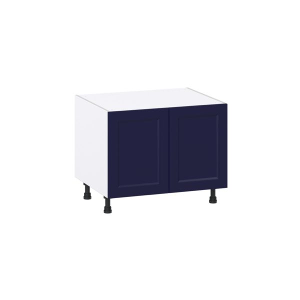 Camellia Painted Midnight Blue Recessed Assembled Apron Front Sink Base Cabinet (30 in. W x 24.5 in. H x 24 in. D)