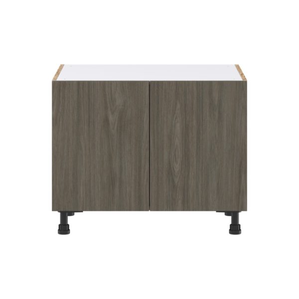 Cordyline Textured Slab Walnut Assembled Apron Front Sink Base Cabinet (30 in. W x 24.5 in. H x 24 in. D)