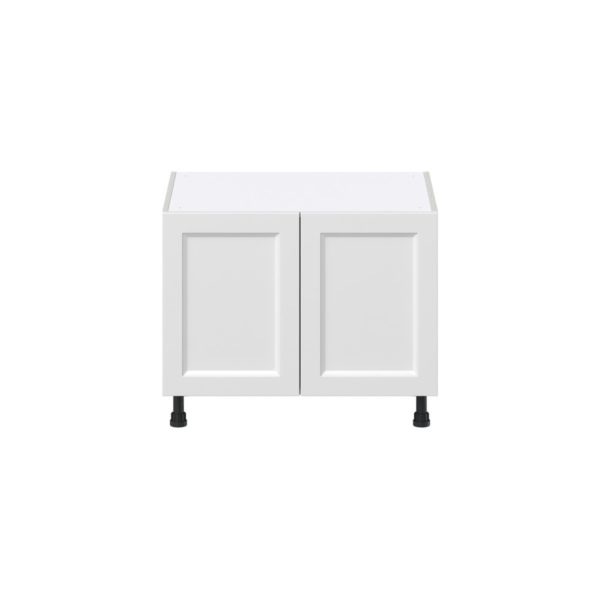 Magnolia Painted Bright White Recessed Assembled Apron Front Sink Base Cabinet (30 in. W x 24.5 in. H x 24 in. D)