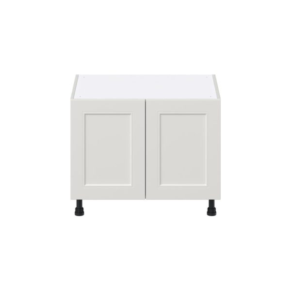 Wisteria Painted Light Gray Recessed Assembled Apron Front Sink Base Cabinet (30 in. W x 24.5 in. H x 24 in. D)