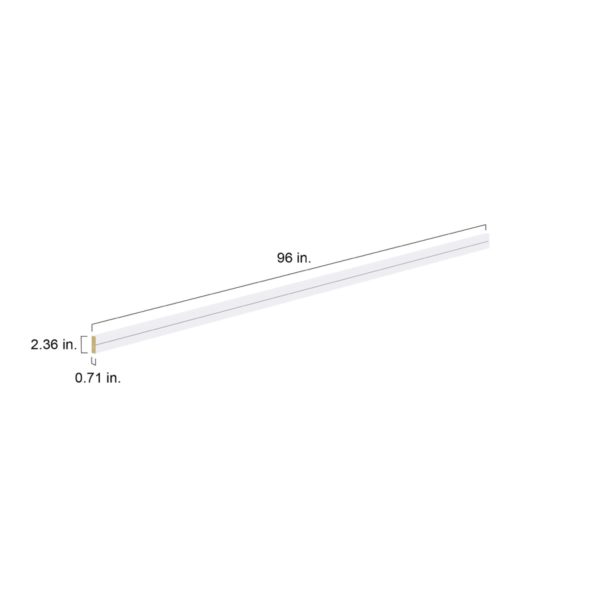 2.5 in. W x 96 in. H x 0.75 in. D  Bright White Light Valance Edge Molding