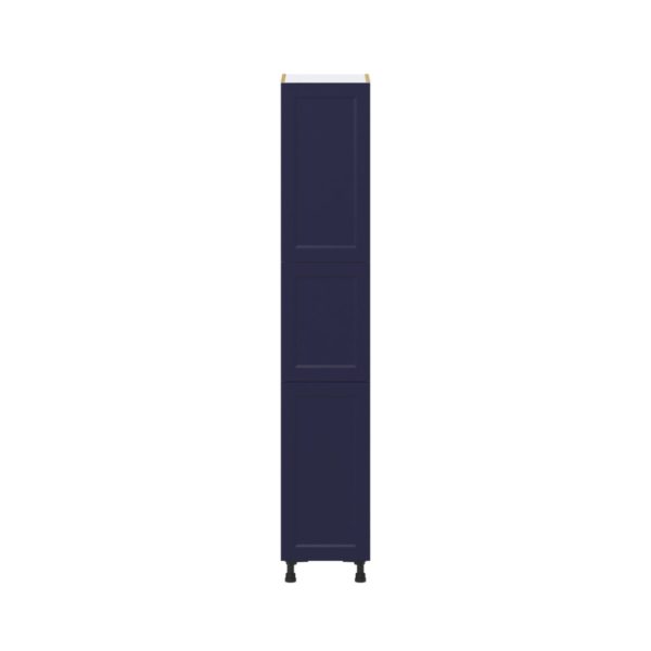 Camellia Painted Midnight Blue Recessed Assembled Pantry  Cabinet with 4 Shelves (15 in. W x 84.5 in. H x 24 in. D)