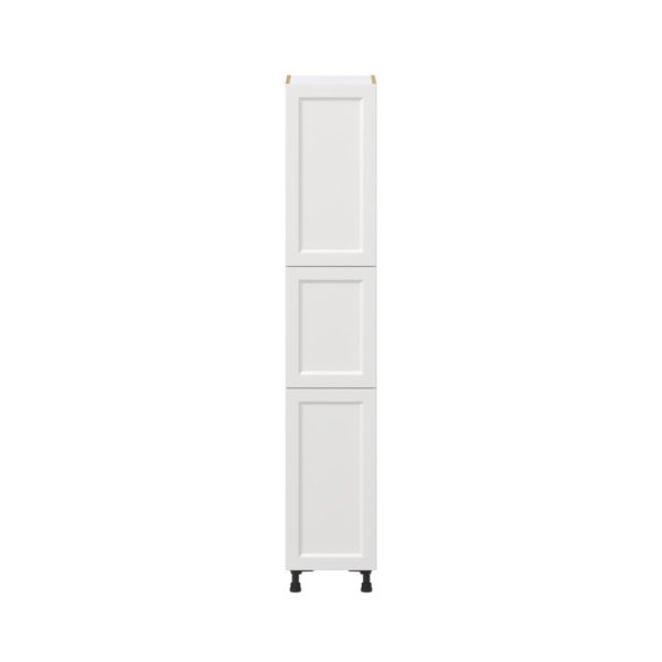 Magnolia Painted Bright White Recessed Assembled Pantry Cabinet with 2 Doors and 4 Inner Drawers (15 in. W X 84.5 in. H X 24 in. D)