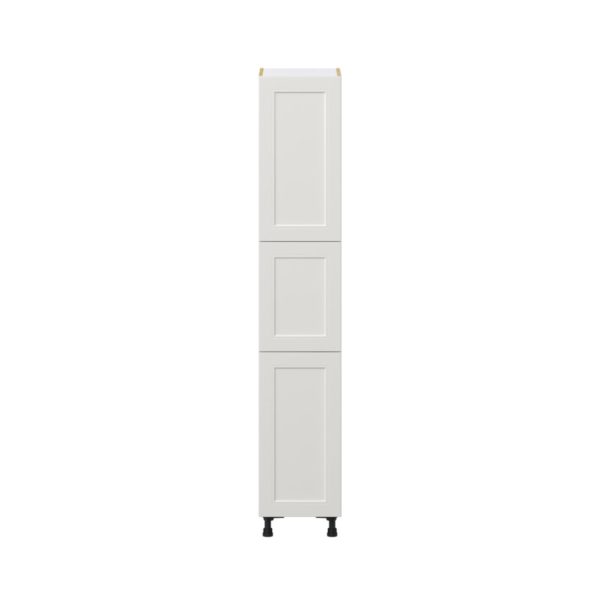 Wisteria Painted Light Gray Recessed Assembled Pantry Cabinet with 2 Doors and 4 Inner Drawers (15 in. W X 84.5 in. H X 24 in. D)