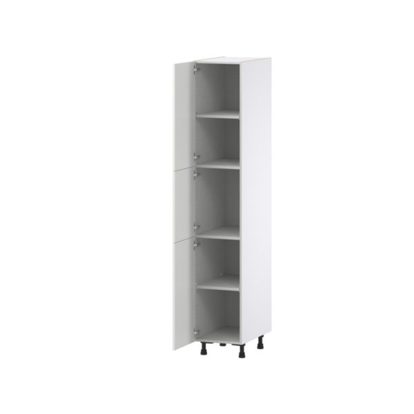 Magnolia Painted Bright White Recessed Assembled Pantry  Cabinet with 4 Shelves (15 in. W x 84.5 in. H x 24 in. D)