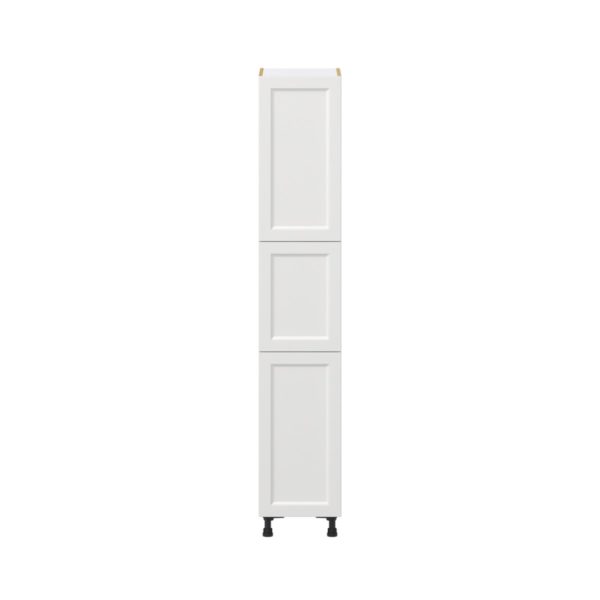 Magnolia Painted Bright White Recessed Assembled Pantry  Cabinet with 4 Shelves (15 in. W x 84.5 in. H x 24 in. D)