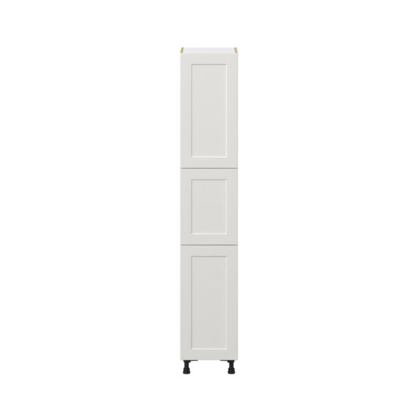 Wisteria Painted Light Gray Recessed Assembled Pantry  Cabinet with 4 Shelves (15 in. W x 84.5 in. H x 24 in. D)