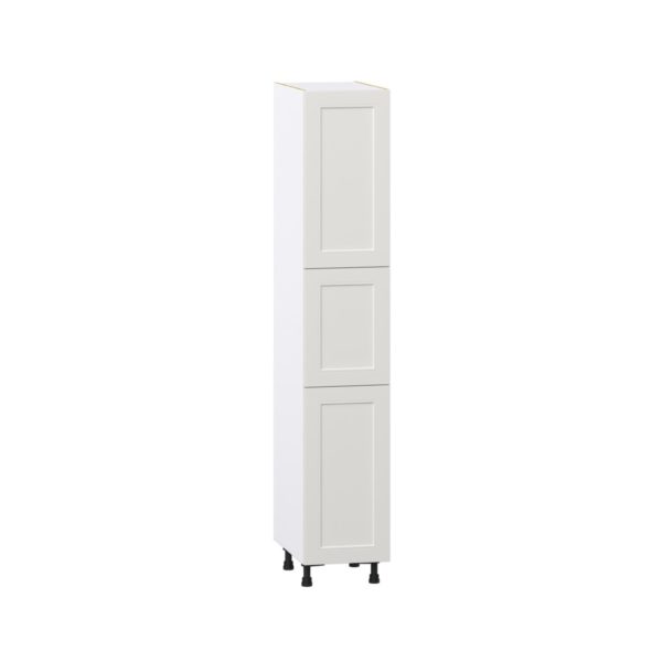 Wisteria Painted Light Gray Recessed Assembled Pantry  Cabinet with 4 Shelves (15 in. W x 84.5 in. H x 24 in. D)