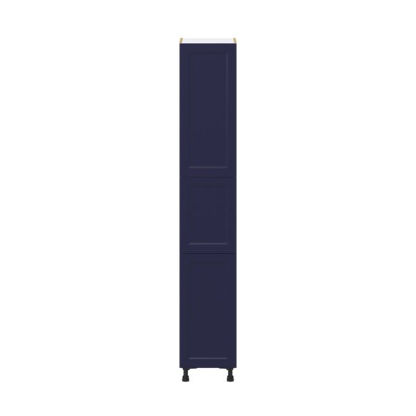 Camellia Painted Midnight Blue Recessed Assembled Pantry  Cabinet with 5 Shelves (15 in. W x 89.5 in. H x 24 in. D)