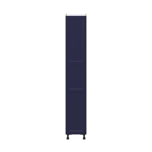 Camellia Painted Midnight Blue Recessed Assembled Pantry Cabinet with 2 Doors and 3 Inner Drawers (15 in. W X 89.5 in. H X 24 in. D)