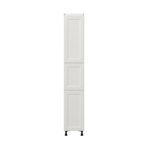 Wisteria Painted Light Gray Recessed Assembled Pantry Cabinet with 2 Doors and 3 Inner Drawers (15 in. W X 89.5 in. H X 24 in. D)