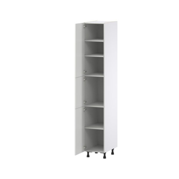 Magnolia Painted Bright White Recessed Assembled Pantry  Cabinet with 5 Shelves (15 in. W x 89.5 in. H x 24 in. D)