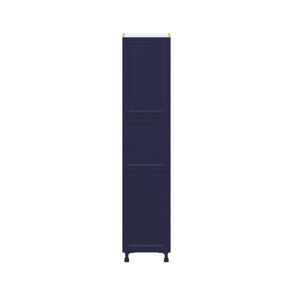 Camellia Painted Midnight Blue Recessed Assembled Pantry Cabinet with 2 Doors and 4 Inner Drawers (18 in. W X 84.5 in. H X 24 in. D)