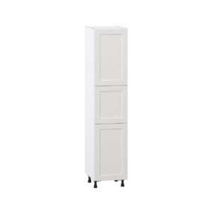 Wisteria Painted Light Gray Recessed Assembled Pantry Cabinet with 2 Doors and 4 Inner Drawers (18 in. W X 84.5 in. H X 24 in. D)