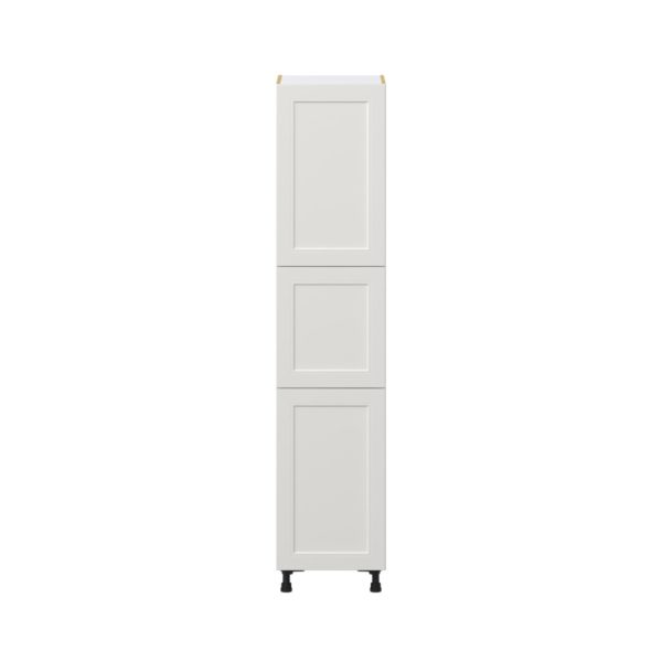 Wisteria Painted Light Gray Recessed Assembled Pantry Cabinet with 2 Doors and 4 Inner Drawers (18 in. W X 84.5 in. H X 24 in. D)