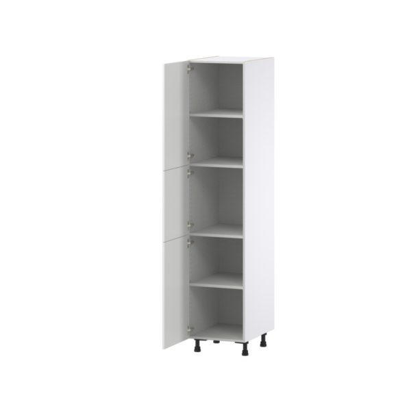 Magnolia Painted Bright White Recessed Assembled Pantry  Cabinet with 4 Shelves (18 in. W x 84.5 in. H x 24 in. D)