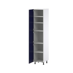 Camellia Painted Midnight Blue Recessed Assembled Pantry  Cabinet with 5 Shelves (18 in. W x 89.5 in. H x 24 in. D)