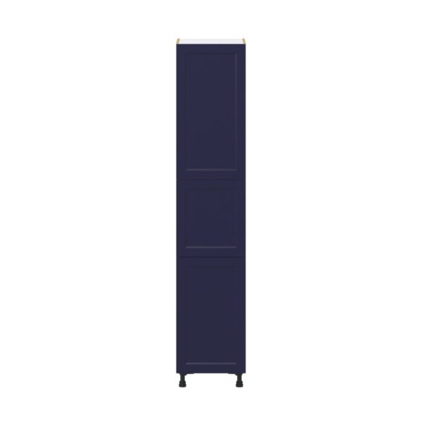 Camellia Painted Midnight Blue Recessed Assembled Pantry  Cabinet with 5 Shelves (18 in. W x 89.5 in. H x 24 in. D)