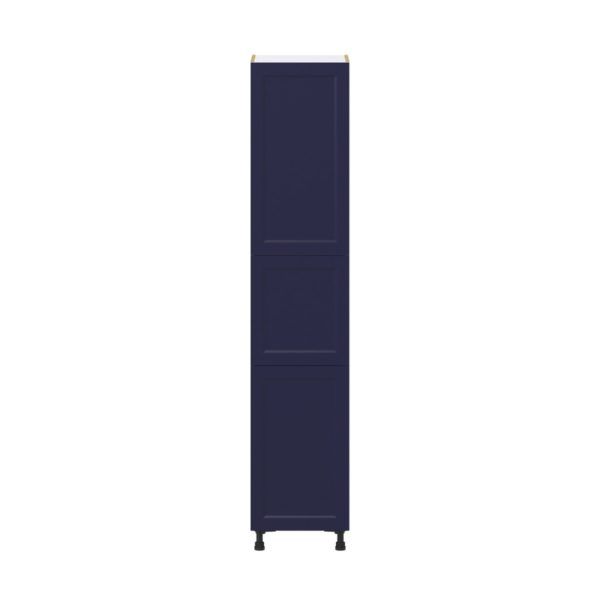 Camellia Painted Midnight Blue Recessed Assembled Pantry Cabinet with 2 Doors and 3 Inner Drawers (18 in. W X 89.5 in. H X 24 in. D)