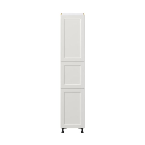 Wisteria Painted Light Gray Recessed Assembled Pantry Cabinet with 2 Doors and 3 Inner Drawers (18 in. W X 89.5 in. H X 24 in. D)