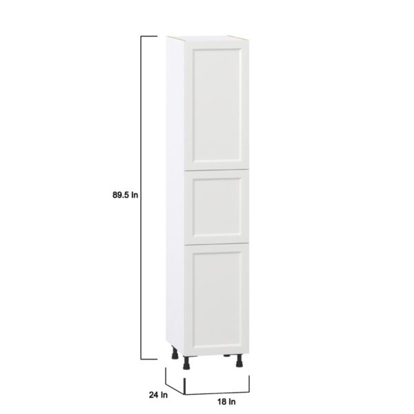 Magnolia Painted Bright White Recessed Assembled Pantry  Cabinet with 5 Shelves (18 in. W x 89.5 in. H x 24 in. D)