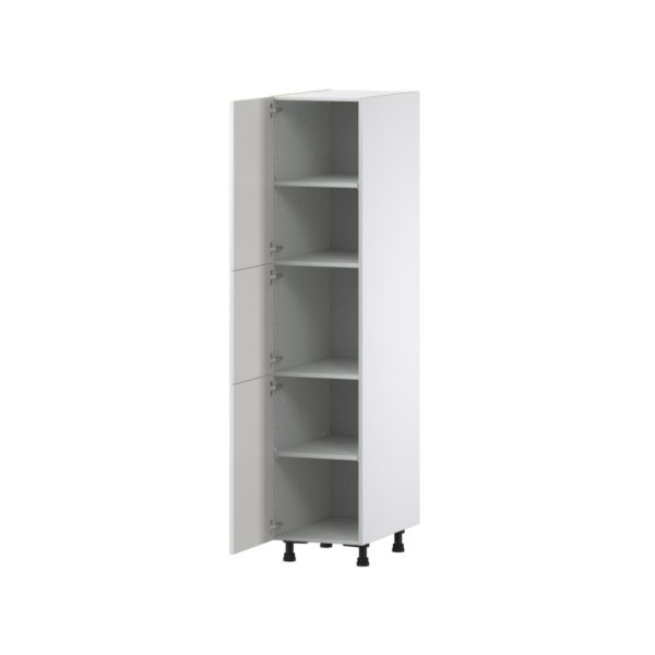 Wisteria Painted Light Gray Recessed Assembled Pantry  Cabinet with 5 Shelves (18 in. W x 89.5 in. H x 24 in. D)