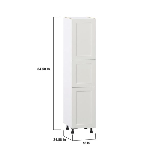 Wisteria Painted Light Gray Recessed Assembled Pantry  Cabinet with 5 Shelves (18 in. W x 89.5 in. H x 24 in. D)