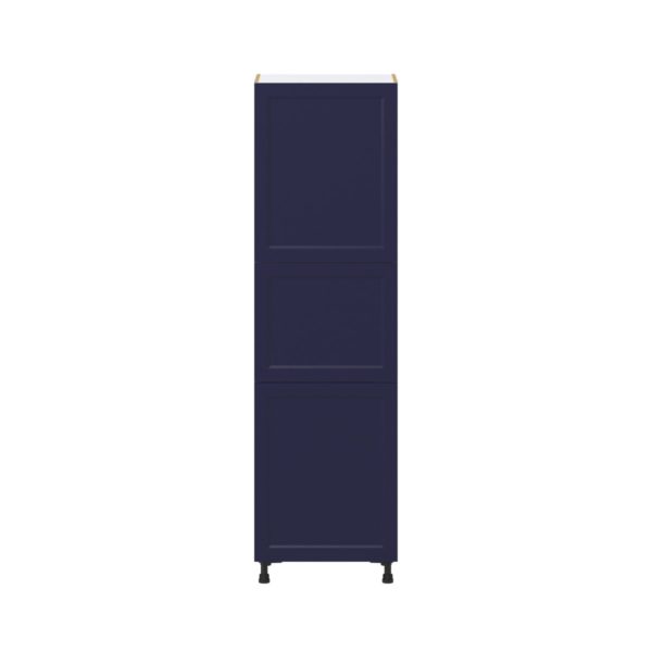 Camellia Painted Midnight Blue Recessed Assembled Pantry  Cabinet with 4 Shelves (24 in. W x 84.5 in. H x 24 in. D)