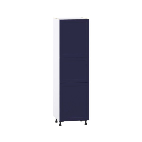 Camellia Painted Midnight Blue Recessed Assembled Pantry  Cabinet with 4 Shelves (24 in. W x 84.5 in. H x 24 in. D)