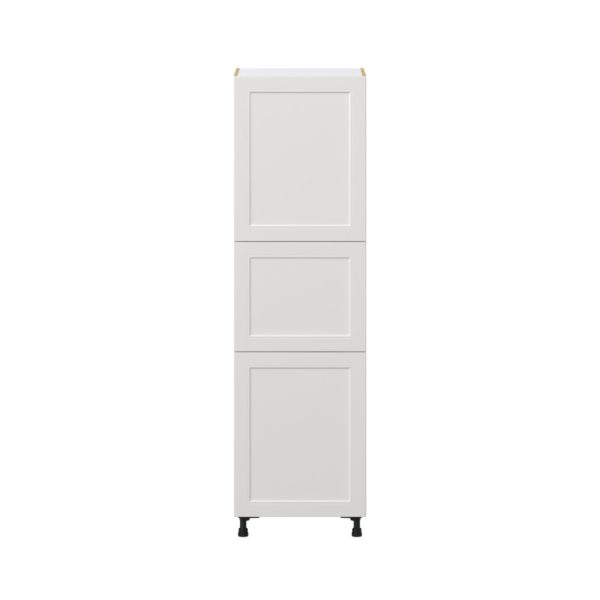 Wisteria Painted Light Gray Recessed Assembled Pantry Cabinet with 2 Doors and 4 Inner Drawers (24 in. W X 84.5 in. H X 24 in. D)