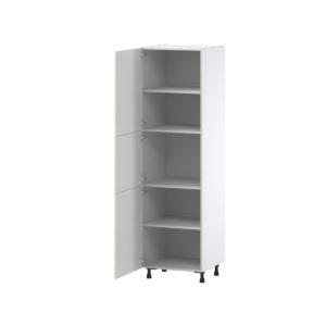 Magnolia Painted Bright White Recessed Assembled Pantry  Cabinet with 4 Shelves (24 in. W x 84.5 in. H x 24 in. D)