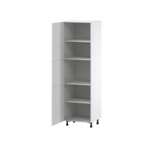 Magnolia Painted Bright White Recessed Assembled Pantry  Cabinet with 4 Shelves (24 in. W x 84.5 in. H x 24 in. D)