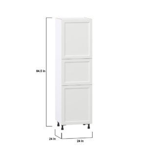 Magnolia Painted Bright White Recessed Assembled Pantry  Cabinet with 4 Shelves (24 in. W x 84.5 in. H x 24 in. D)