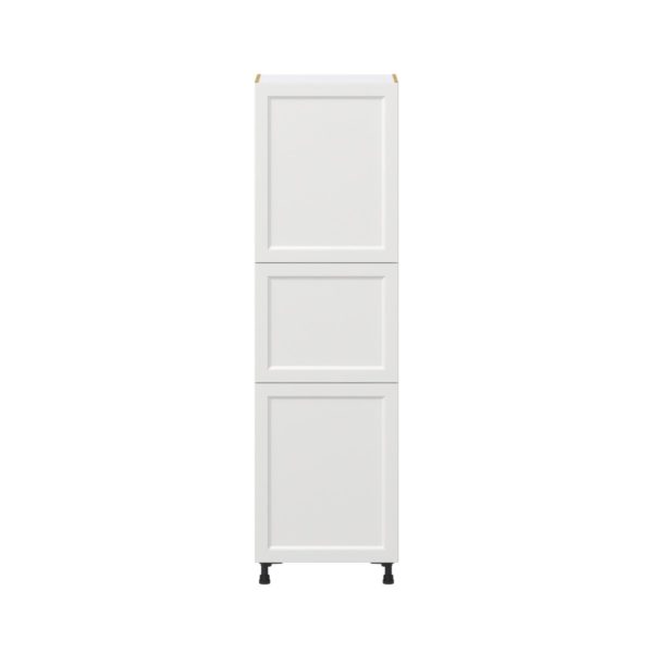 Magnolia Painted Bright White Recessed Assembled Pantry  Cabinet with 4 Shelves (24 in. W x 84.5 in. H x 24 in. D)