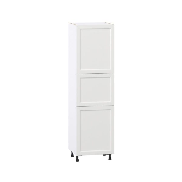 Magnolia Painted Bright White Recessed Assembled Pantry  Cabinet with 4 Shelves (24 in. W x 84.5 in. H x 24 in. D)