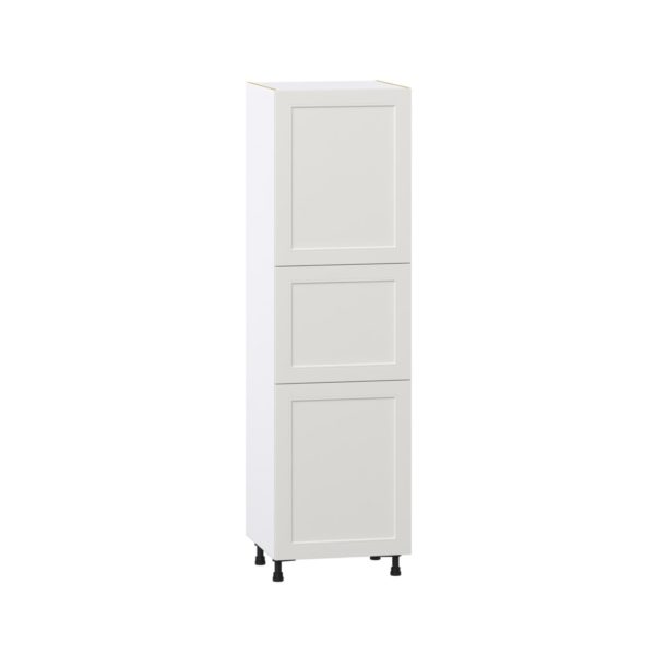 Wisteria Painted Light Gray Recessed Assembled Pantry  Cabinet with 4 Shelves (24 in. W x 84.5 in. H x 24 in. D)