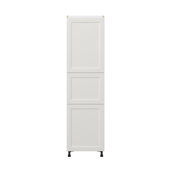 Wisteria Painted Light Gray Recessed Assembled Pantry Cabinet with 2 Doors and 3 Inner Drawers (24 in. W X 89.5 in. H X 24 in. D)