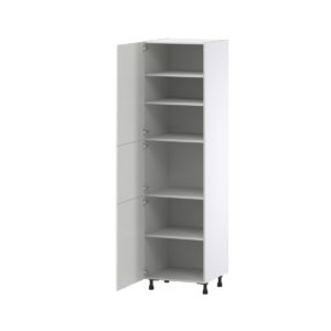 Magnolia Painted Bright White Recessed Assembled Pantry  Cabinet with 5 Shelves (24 in. W x 89.5 in. H x 24 in. D)