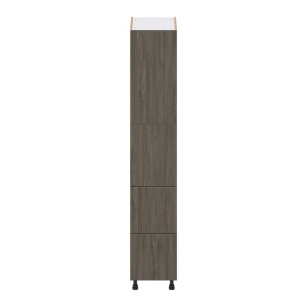 Cordyline Textured Slab Walnut Assembled Pantry Cabinet 2 Doors with 2 Drawers and 2 Inner Drawers (15 in. W X 84.5 in. H X 24 in. D)