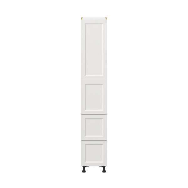 Magnolia Painted Bright White Recessed Assembled Pantry Cabinet 2 Doors with 2 Drawers and 2 Inner Drawers (15 in. W X 89.5 in. H X 24 in. D)