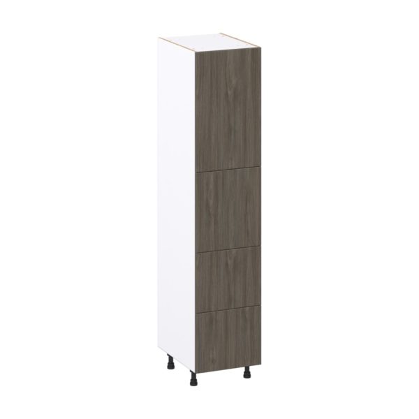 Cordyline Textured Slab Walnut Assembled Pantry Cabinet 2 Doors with 2 Drawers and 2 Inner Drawers (18 in. W X 84.5 in. H X 24 in. D)