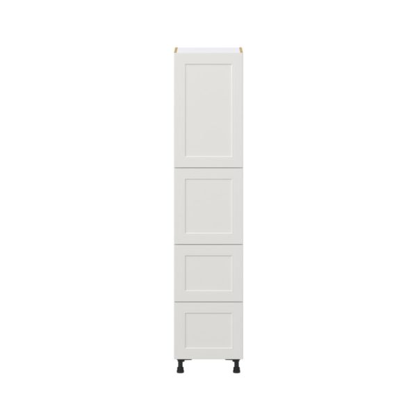 Wisteria Painted Light Gray Recessed Assembled Pantry Cabinet 2 Doors with 2 Drawers and 2 Inner Drawers (18 in. W X 84.5 in. H X 24 in. D)