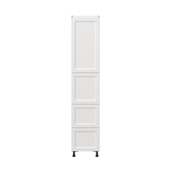 Magnolia Painted Bright White Recessed Assembled Pantry Cabinet 1 Doors with 2 Drawers and 2 Inner Drawers (18 in. W X 89.5 in. H X 24 in. D)