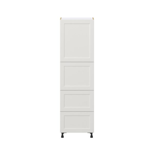 Wisteria Painted Light Gray Recessed Assembled Pantry Cabinet 2 Doors with 2 Drawers and 2 Inner Drawers (24 in. W X 84.5 in. H X 24 in. D)