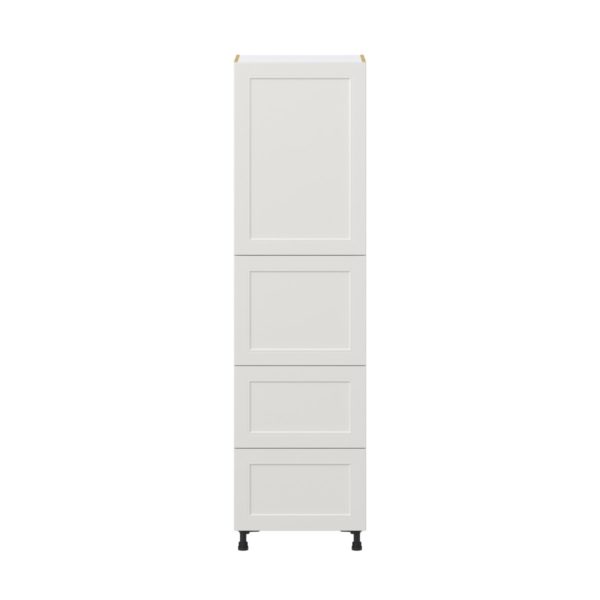 Wisteria Painted Light Gray Recessed Assembled Pantry Cabinet 1 Doors with 2 Drawers and 2 Inner Drawers (24 in. W X 89.5 in. H X 24 in. D)