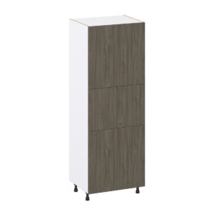 Cordyline Textured Slab Walnut Assembled Pantry Cabinet with 6 Doors and 4 Inner Drawers (24 in. W X 84.5 in. H X 24 in. D)