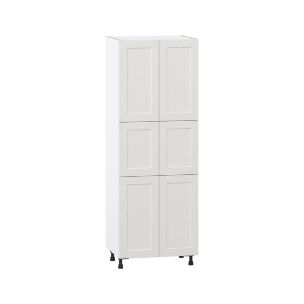 Wisteria Painted Light Gray Recessed Assembled Pantry  Cabinet with 5 Shelves (30 in. W x 84.5 in. H x 24 in. D)